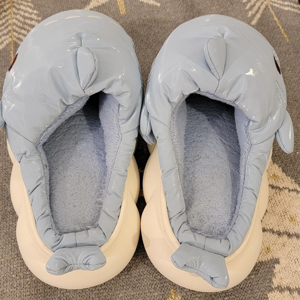 Kids Shark Slippers - Sky Blue